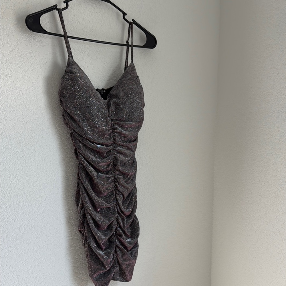 Jump Black Ruched Bodycon Mini Dress - Picture 3 of 9